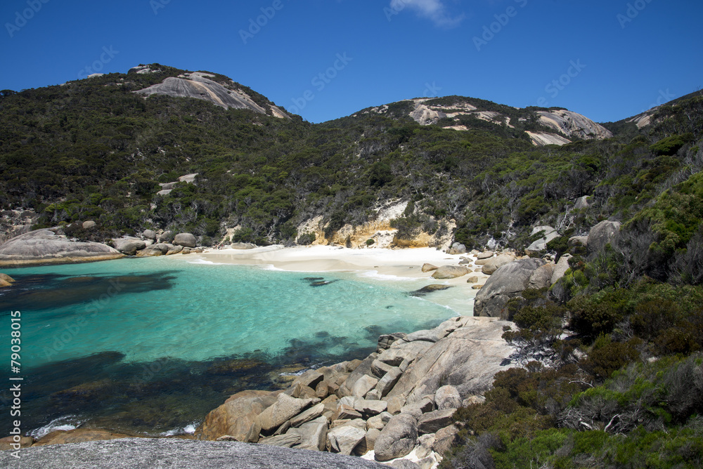 Small hidden bay near Little Beach in Two Peoples Bay Reserve