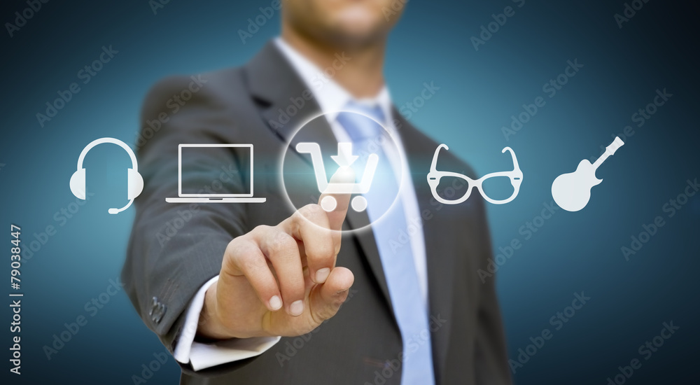 Businessman shopping online Businessman shopping online
