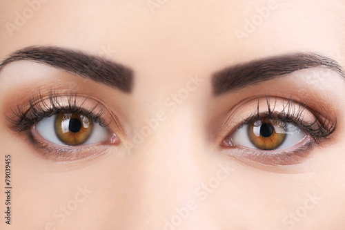 Human eyes close-up