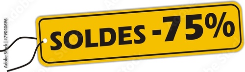 bouton SOLDES -75%