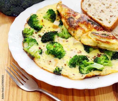 Broccoli omelette. Breakfast