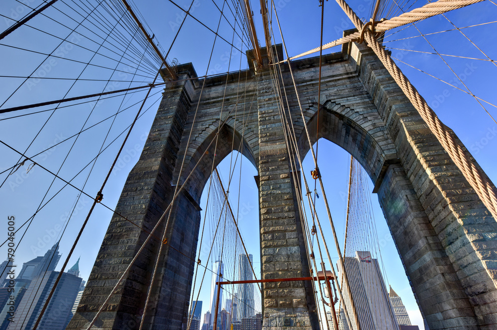 Naklejka premium Brooklyn Bridge, Winter - New York CIty