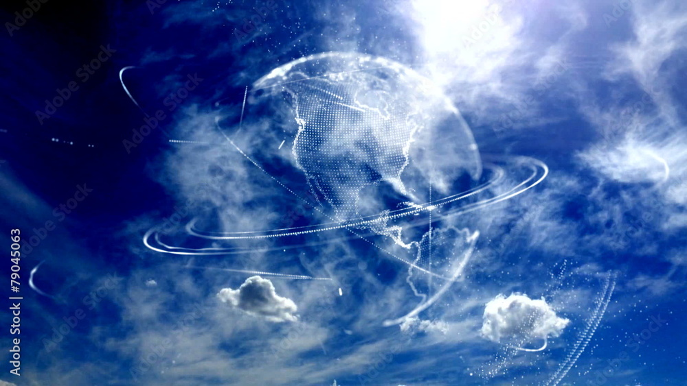 Beautiful blue sky globe 2 Beautiful blue sky globe 2
