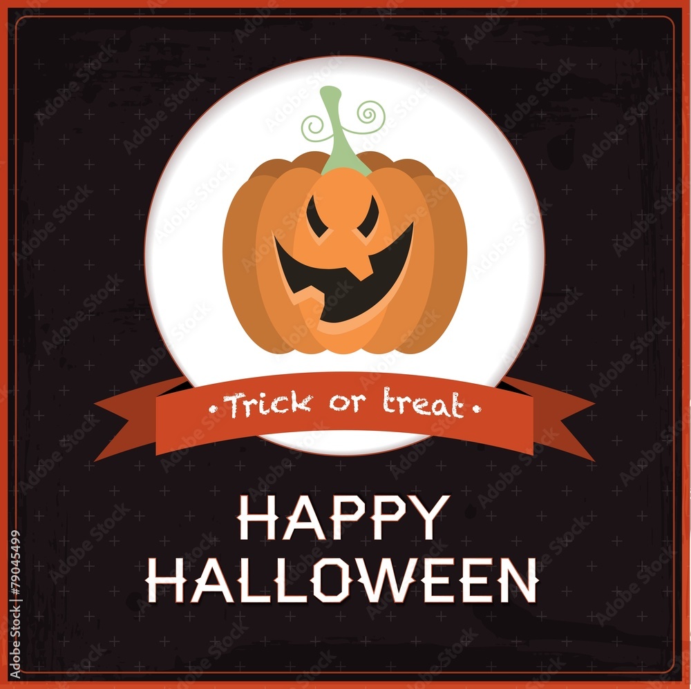 Naklejka premium vector Halloween card