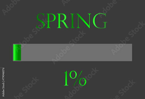 Vector illustration of spring's per cent