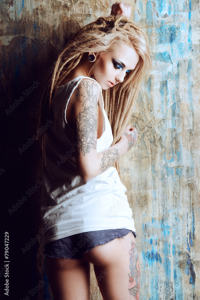 Naklejka premium funky girl
