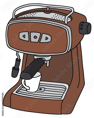 Hand drawing of a electric espresso maker