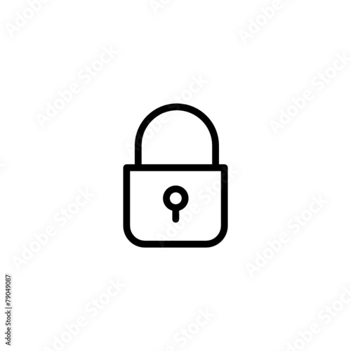 Lock Trendy Thin Line Icon