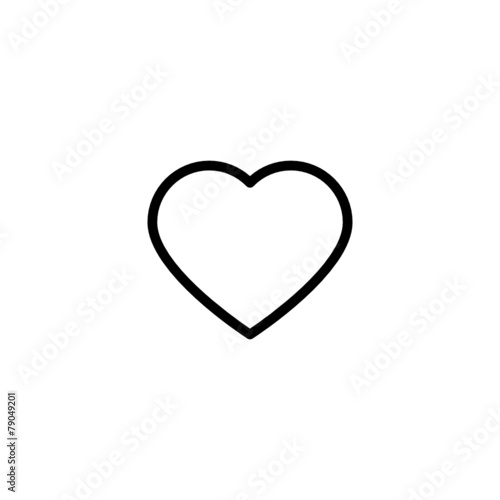 Heart Trendy Thin Line Icon