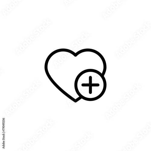 Add Favorite Trendy Thin Line Icon 