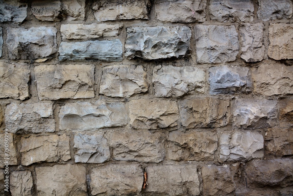 Obraz premium Stone wall with abstract pattern