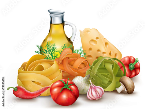 Italian pasta and vegetables