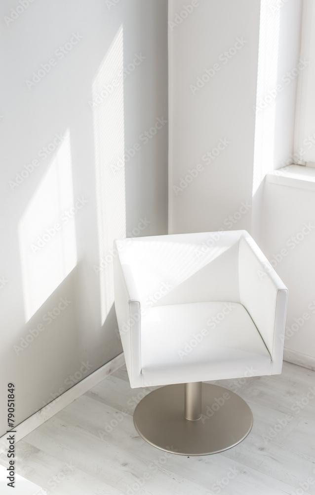 White chair in the room