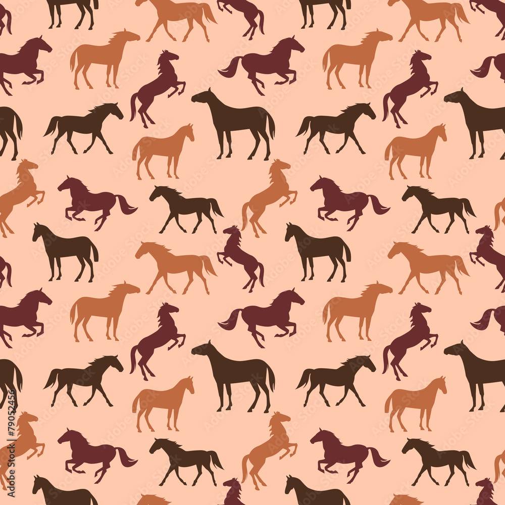 Horse seamless pattern