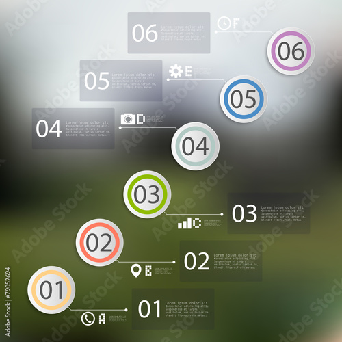 Abstract infographic pattern for business, blurred vector