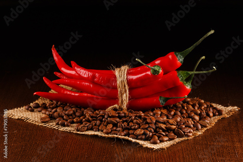 Chili peppers and coffee