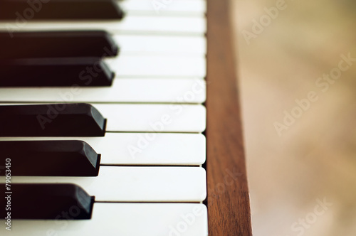 Wallpaper Mural piano keys. close frontal view Torontodigital.ca