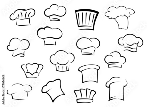 Chef hats or caps for kitchen staff
