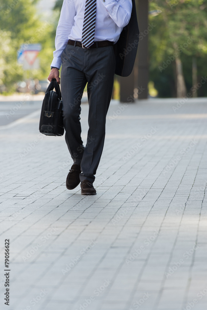 Unrecognizable businessman