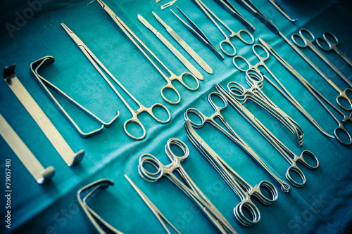Fotografie Surgical clamps collection