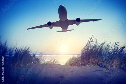 Airplane Travel Destination Outdoors Concept