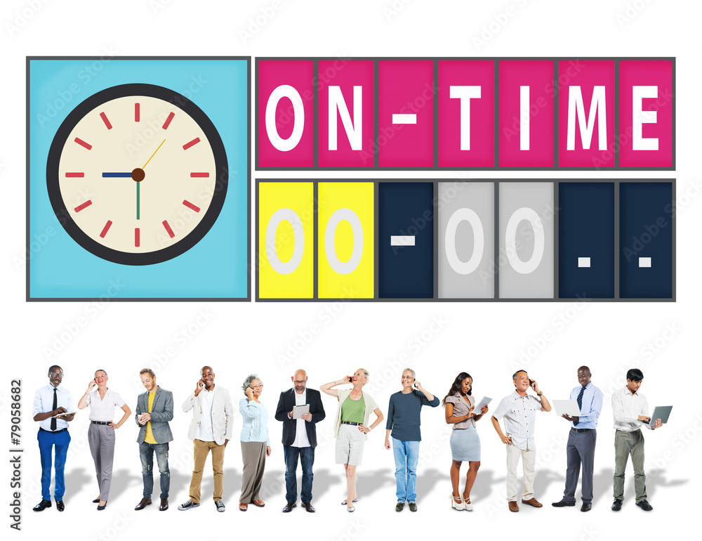 On Time Punctual Efficiency Organization Management Concept On Time Punctual Efficiency Organization Management Concept