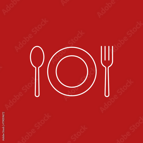 spoon fork dish icon