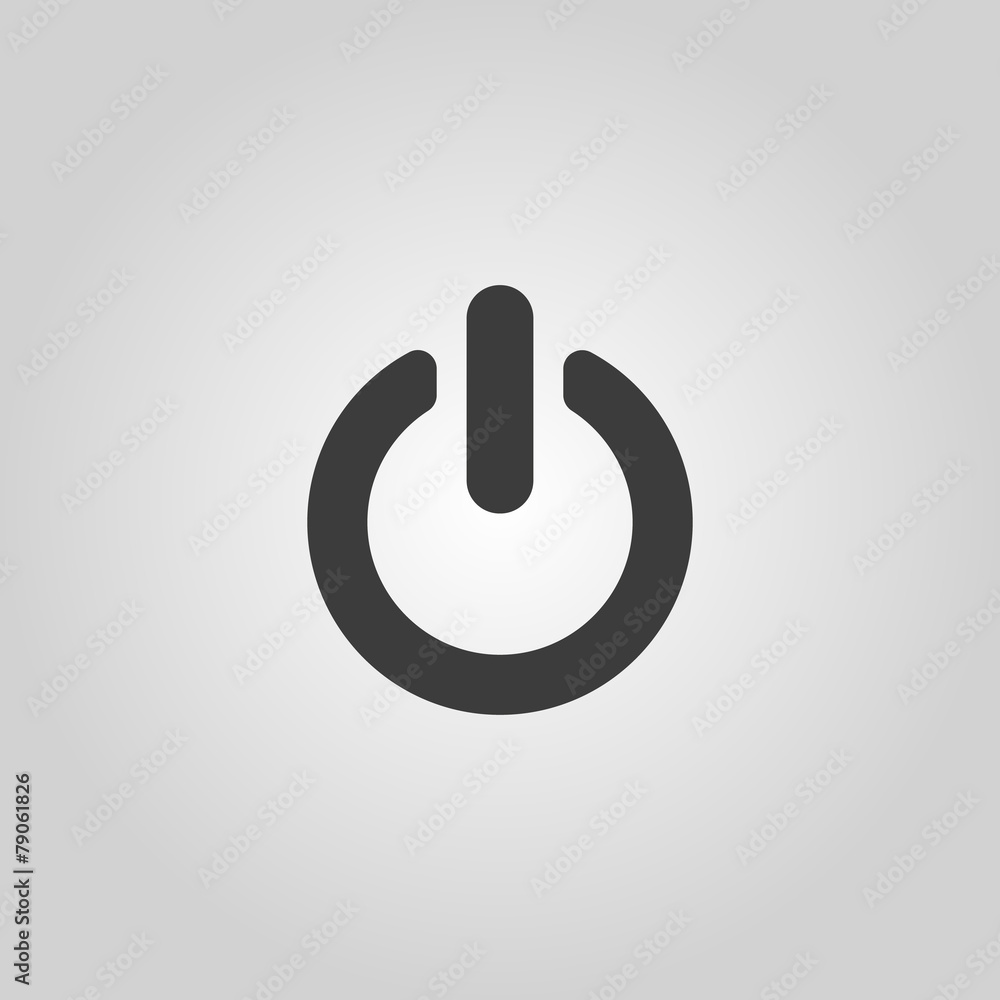 The power icon. Power symbol. Flat The power icon. Power symbol. Flat