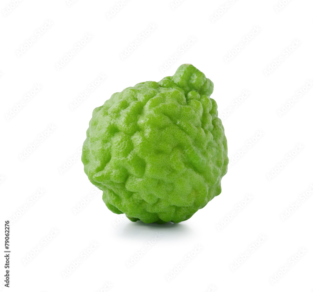kaffir lime on white background kaffir lime on white background
