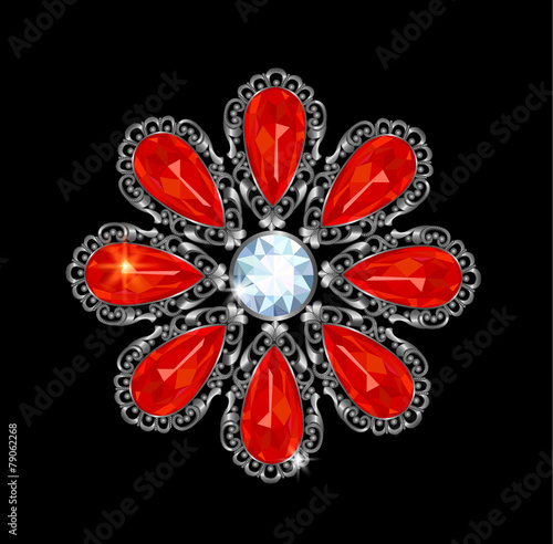Silver brooch