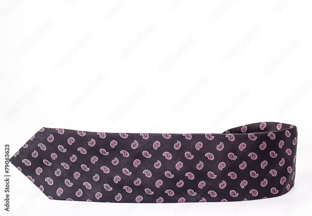 tie roll isolated on white background. tie roll isolated on white background.