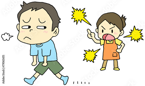 反抗期の男の子　口うるさいお母さん