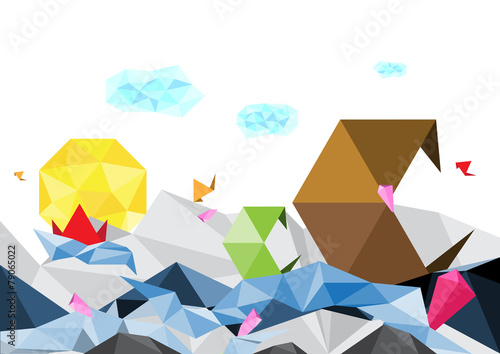 abstract art polygon background