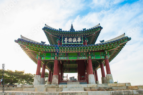 Hwaseong fortress in Suwon Famous in Korea.