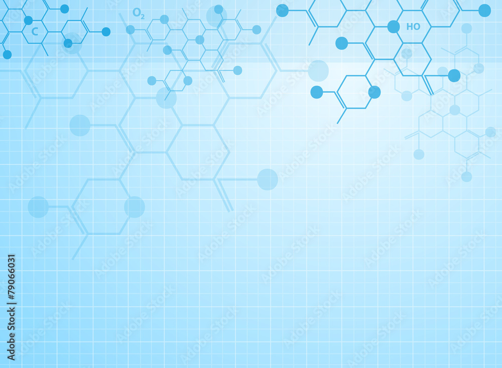 Fototapeta premium Abstract background medical substance and molecules.