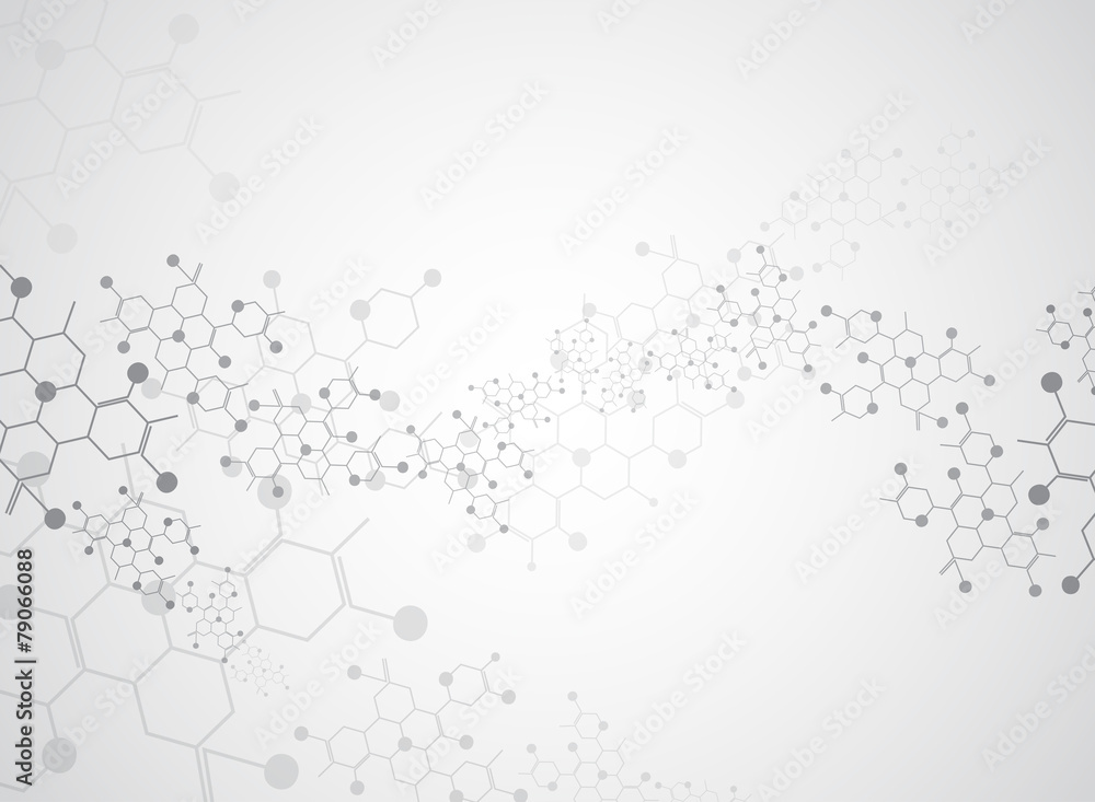 Abstract background medical substance and molecules. - obrazy, fototapety, plakaty 