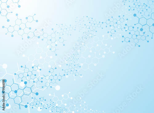 Abstract background medical substance and molecules.