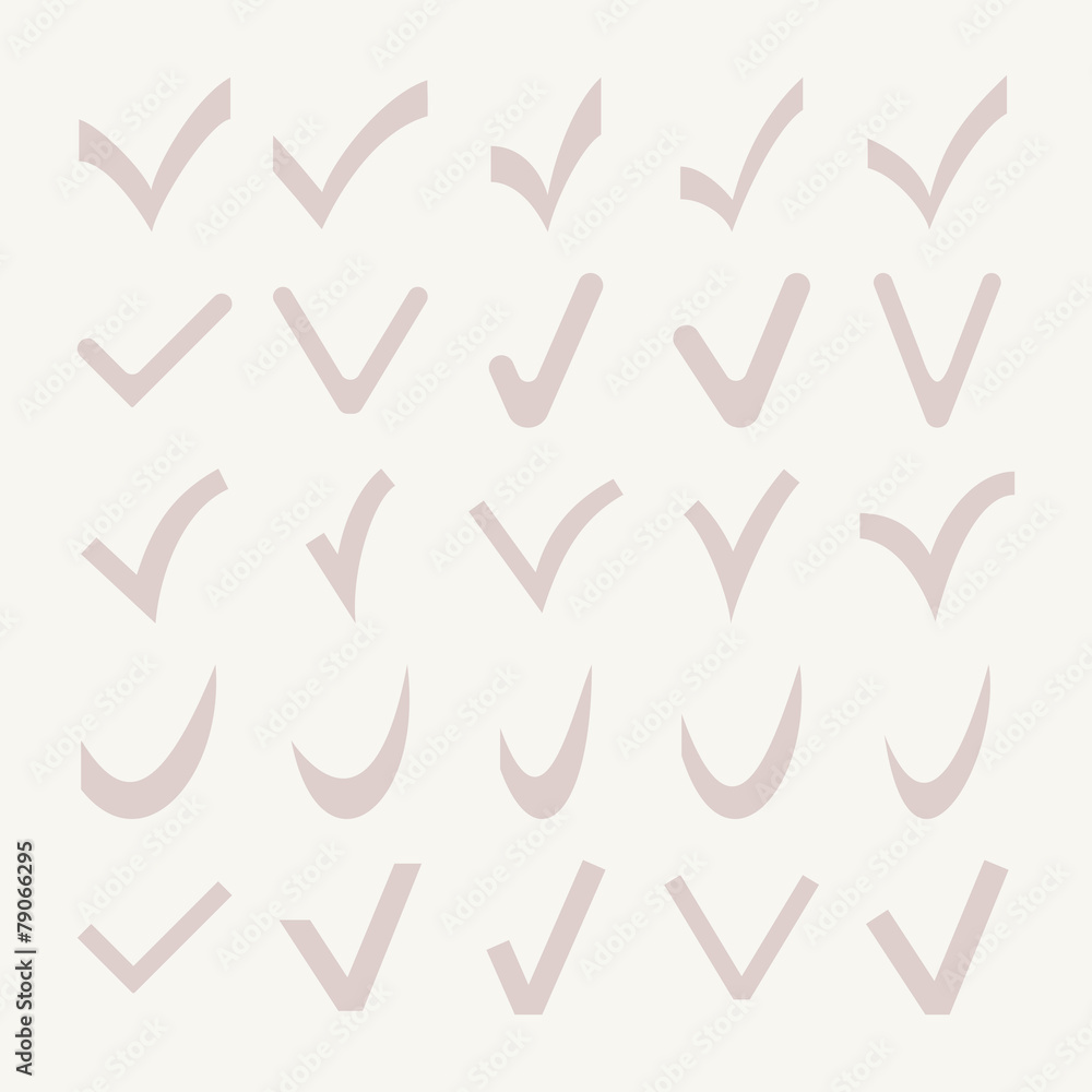 Set of Different Vector Check Marks Set of Different Vector Check Marks