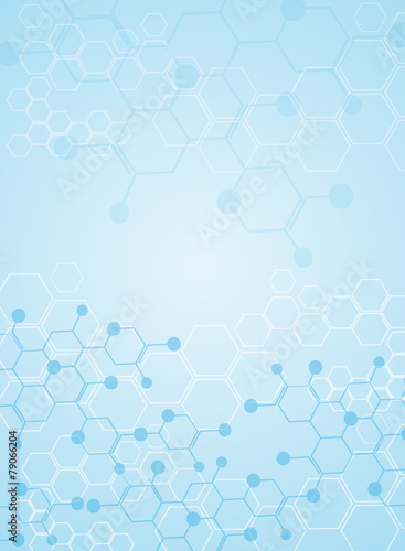 Abstract background medical substance and molecules.