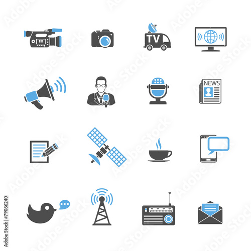 Media and News Icons Set