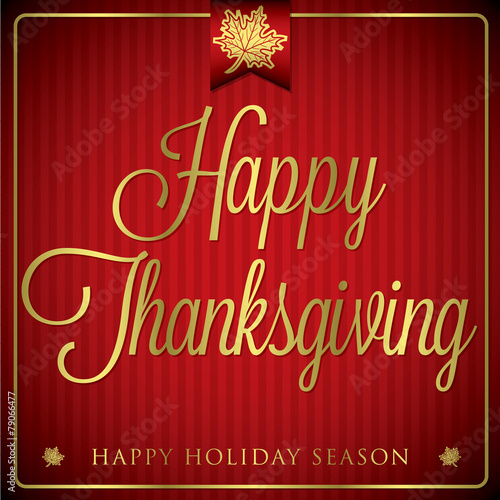 Typographic Thanksgiving Card in vector format.