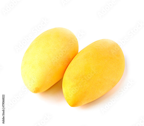 Barracuda yellow mango isolated on white background