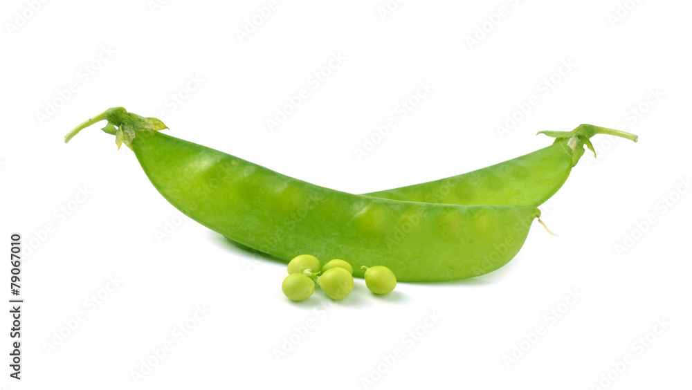 String beans on white background String beans on white background
