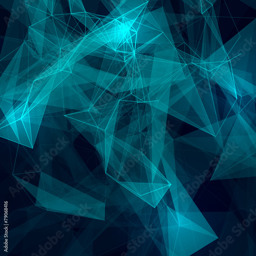 Abstract low poly grey bright technology vector background