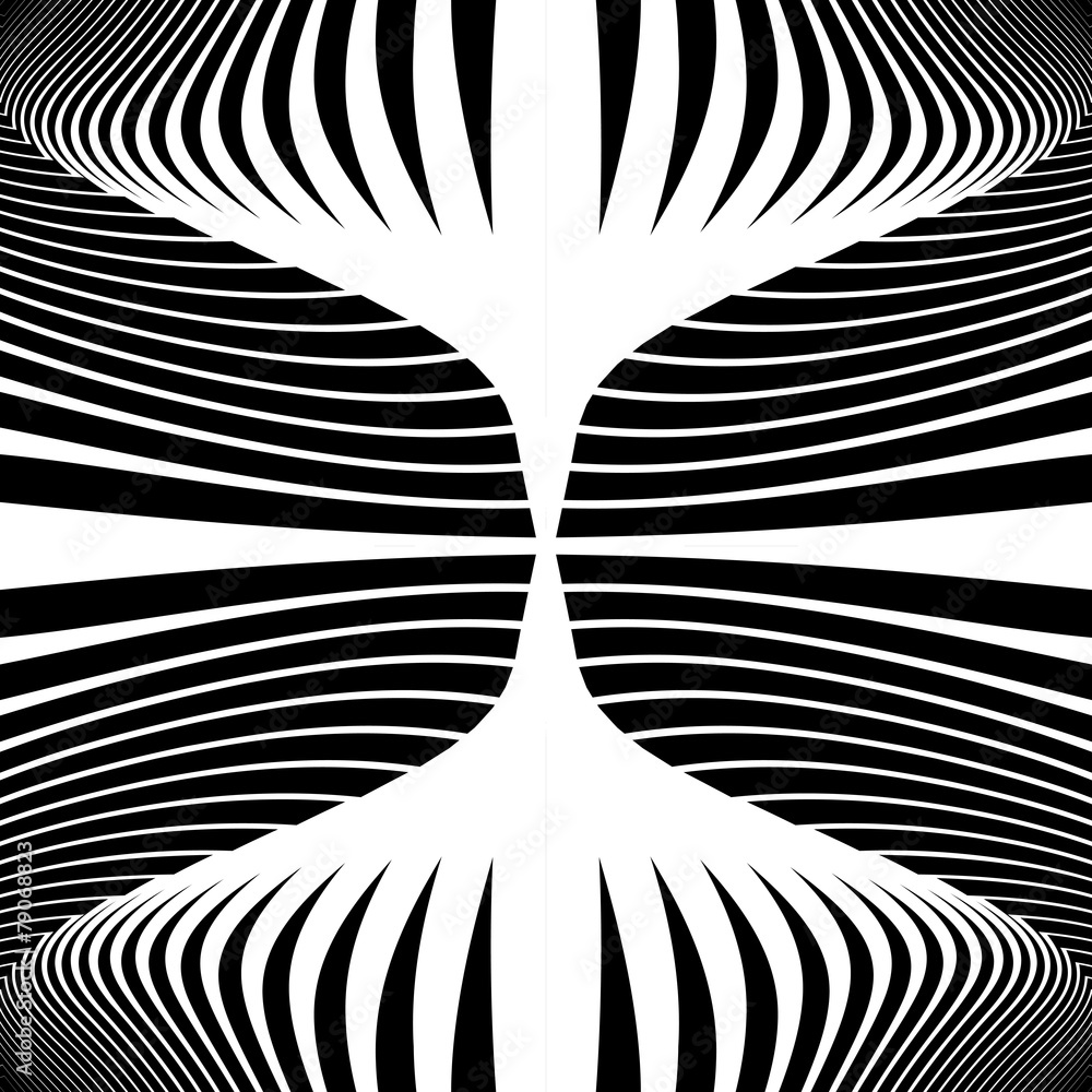 Naklejka premium Design monochrome movement illusion background