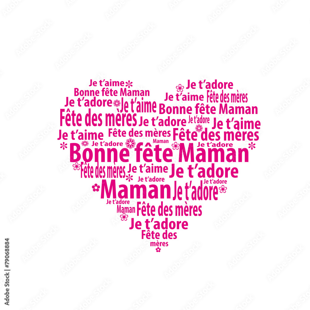 Coeur Maman Stock Vector Adobe Stock