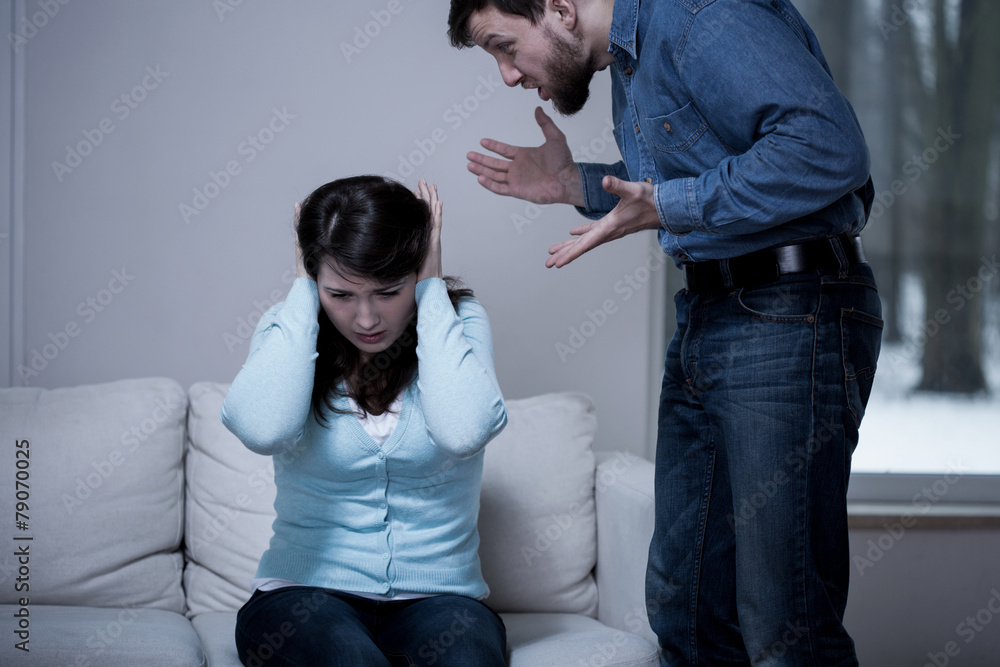 Fotografie Terrified woman