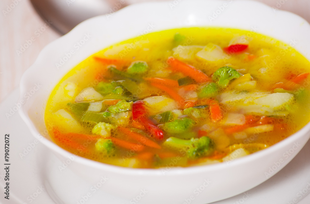 Fresh vegetable soup