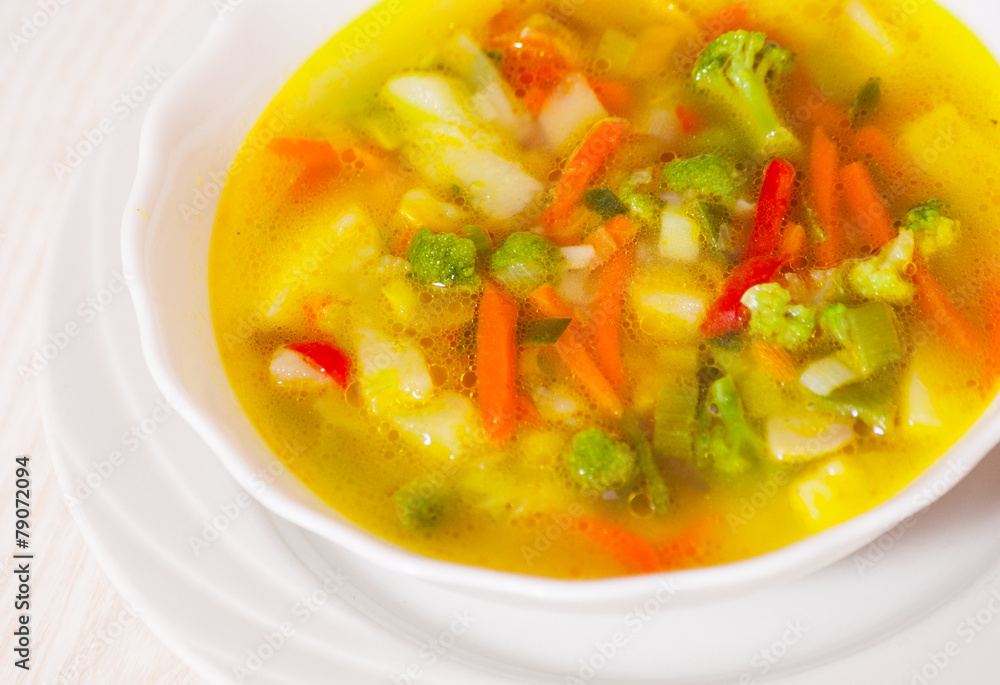 Fresh vegetable soup