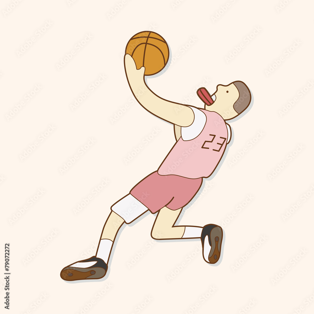 Fototapeta premium basketball player elements vector,eps